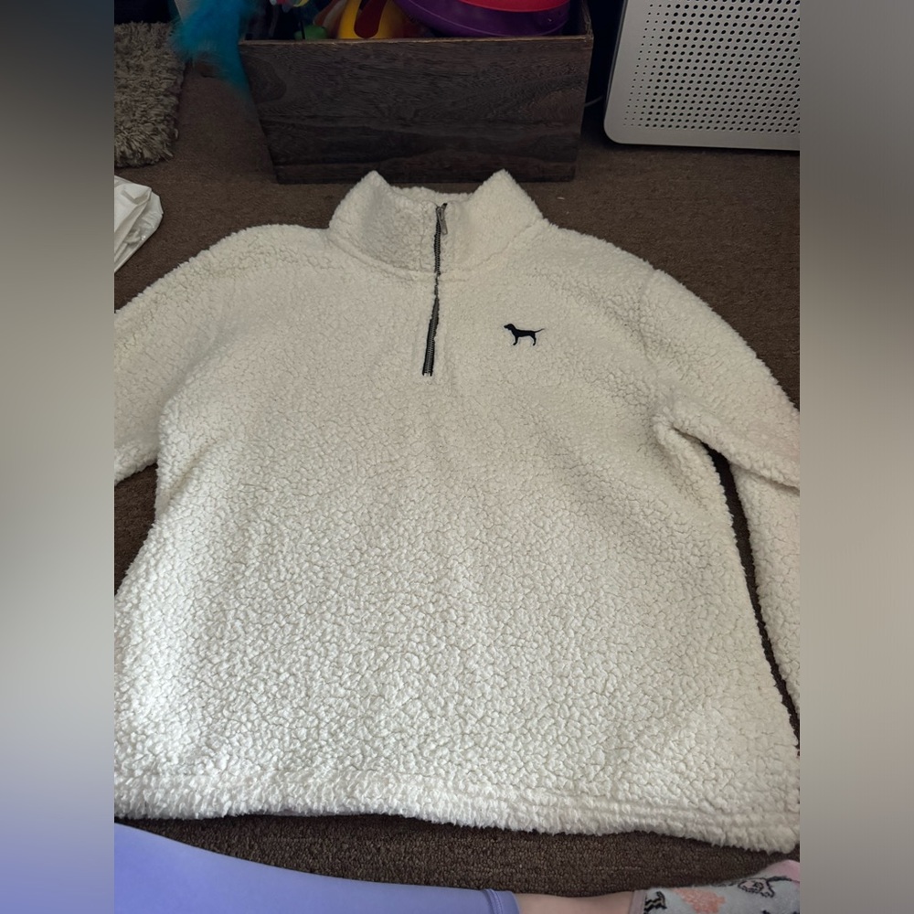 Long sleeved sherpa 3/4 zip from PINK